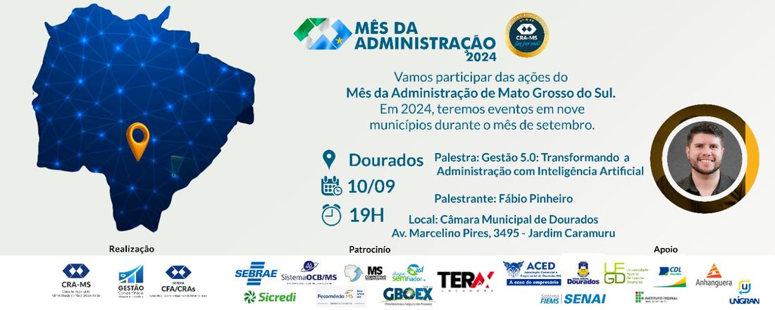 Palestra do Mês da Administração de Dourados: Gestão 5.0: Transformando a Administração com Inteligência Artificial