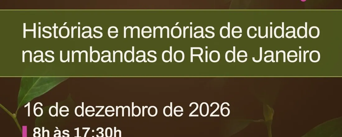 3º UMBANDEnf - Seminário de Umbanda e Saúde
