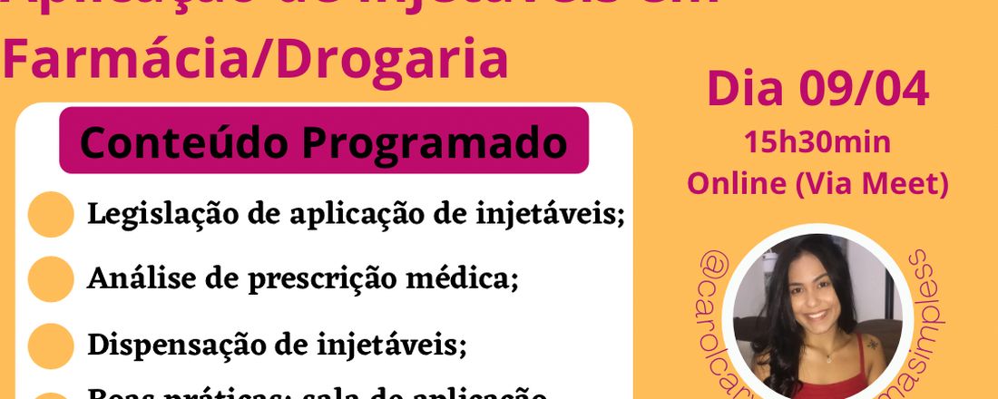 Minicurso de Aplicação de Injetáveis