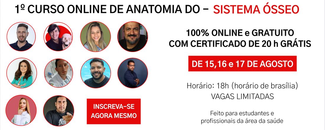 1° CURSO ONLINE DE ANATOMIA DO SISTEMA MUSCULAR