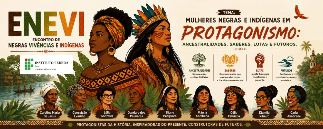 IV ENEVI - Encontro Negras Vivências e Indígenas: Mulheres Negras e Indígenas em Protagonismo: ancestralidades, saberes, lutas e futuro