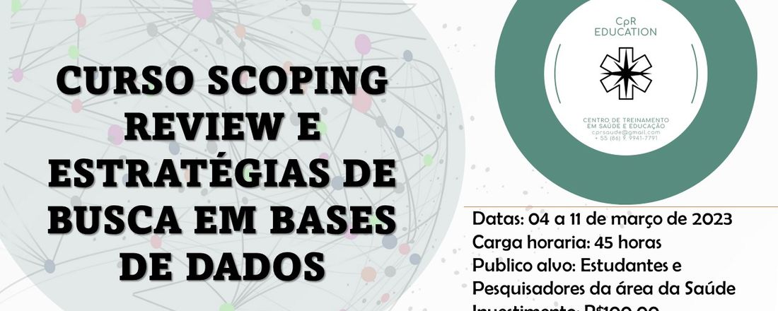 CURSO SCOPING REVIEW E ESTRATÉGIAS DE BUSCA EM BASES DE DADOS