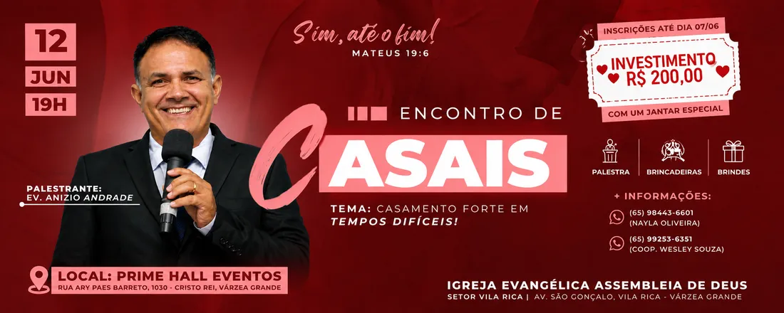 Encontro de Casais - Casamento Forte em Tempos Difíceis