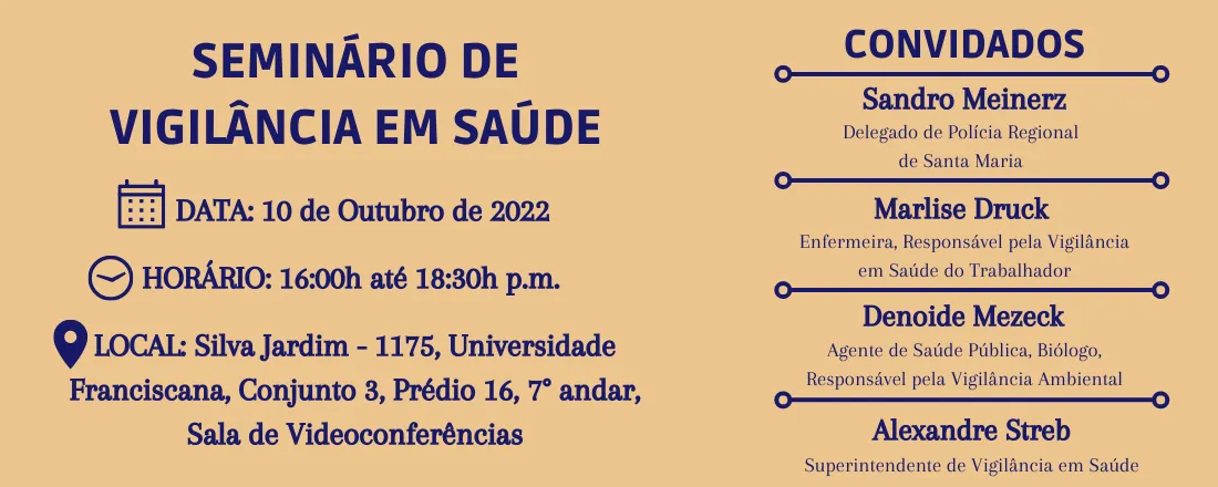 SEMINÁRIO DE VIGILÂNCIA EM SAÚDE