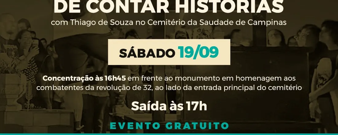 Campinas - 19/09 às 17: 00 - Palestra e Visita Monitorada - O Poder Sobrenatural de Contar Histórias