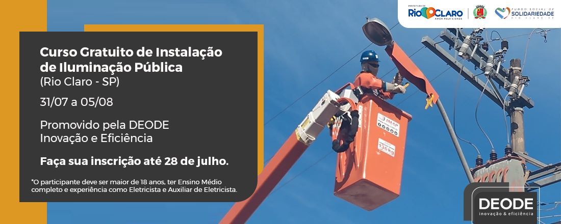 DEODE - Curso de Instalação de Iluminação Pública