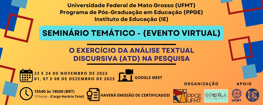 O EXERCÍCIO DA ANÁLISE TEXTUAL DISCURSIVA (ATD) NA PESQUISA