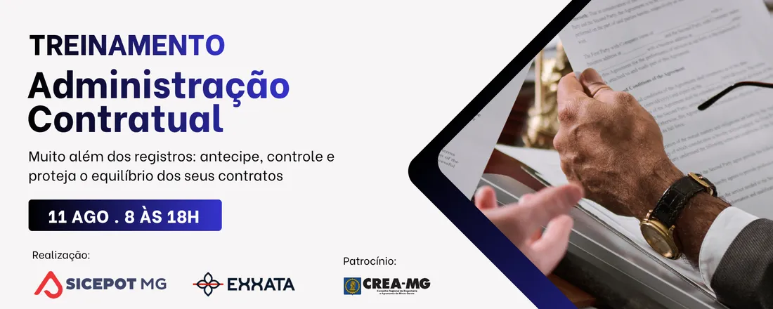 Treinamento Administração Contratual | SICEPOT-MG e EXXATA