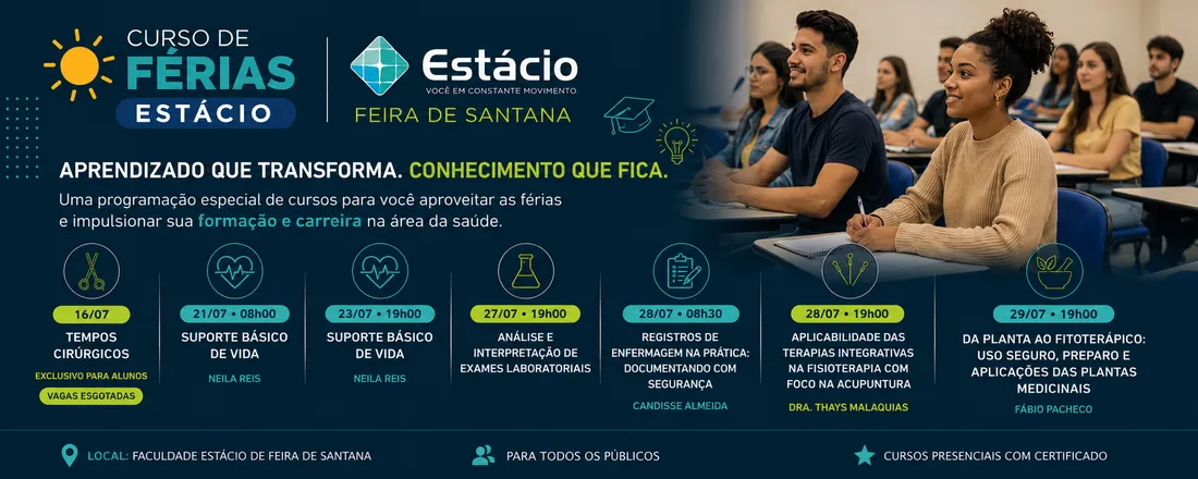 Curso de Férias Estácio Feira de Santana