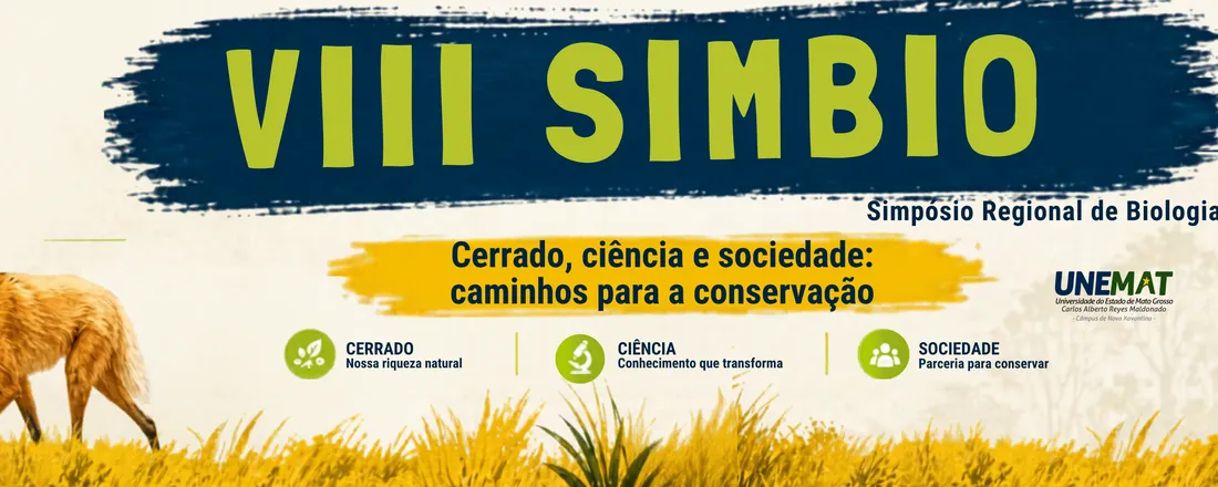 VIII SIMBIO – SIMPÓSIO REGIONAL DE BIOLOGIA: Cerrado, Ciência e Sociedade: Caminhos para a conservação