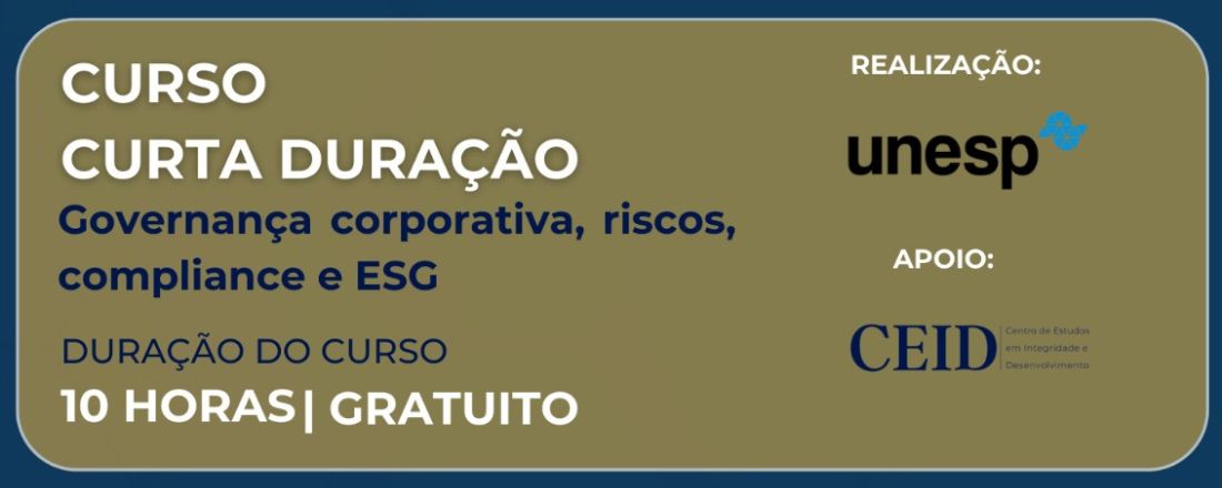 Governança Corporativa, Riscos, Compliance e ESG