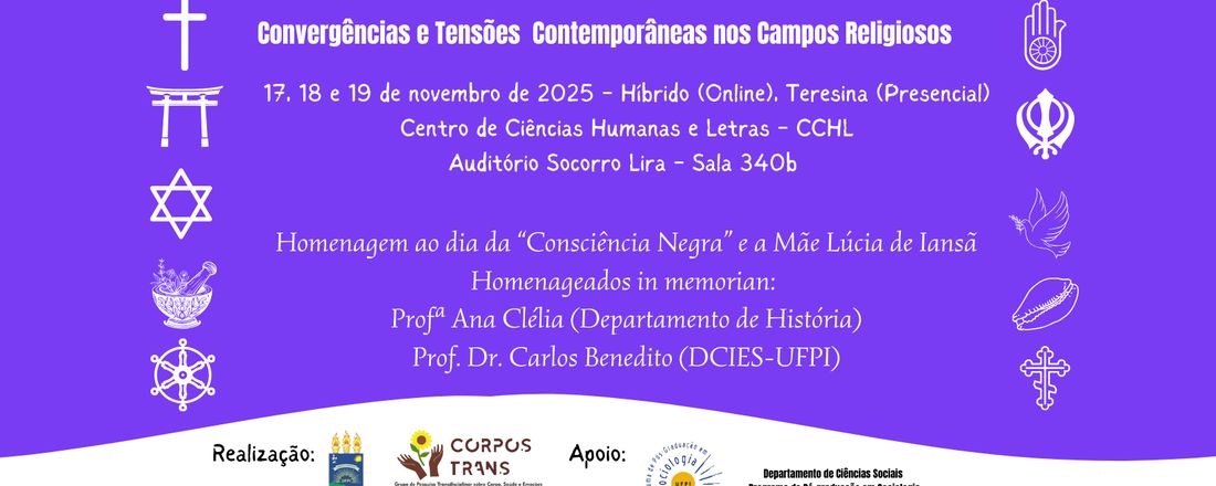 IV Jornada de Estudos das Religiões - Convergências e Tensões Contemporâneas nos Campos Religiosos