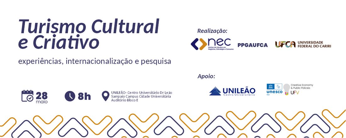 Turismo cultural e criativo: experiências, internacionalização e pesquisa