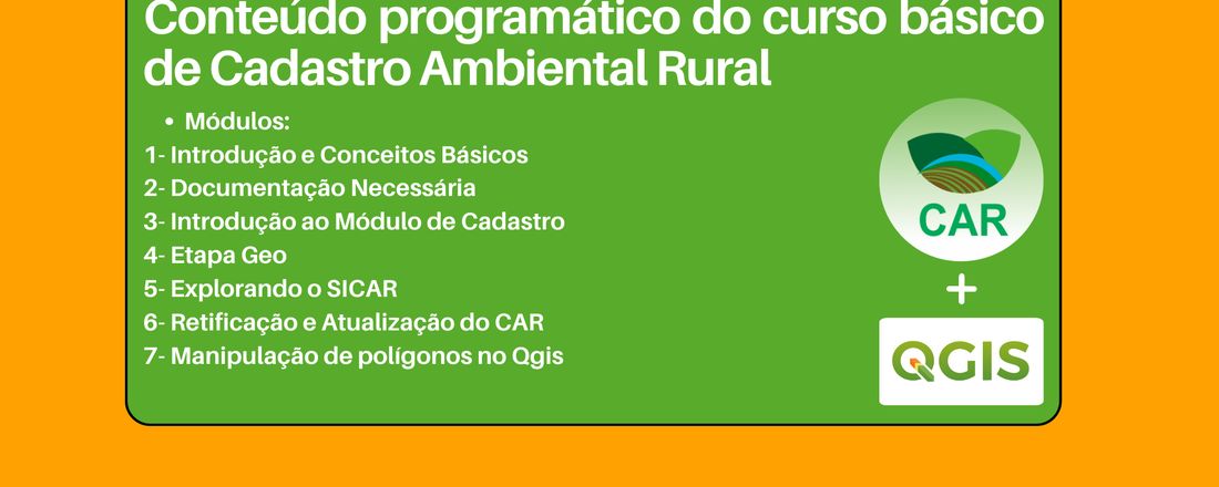 Curso de Cadastro Ambiental Rural - Grátis