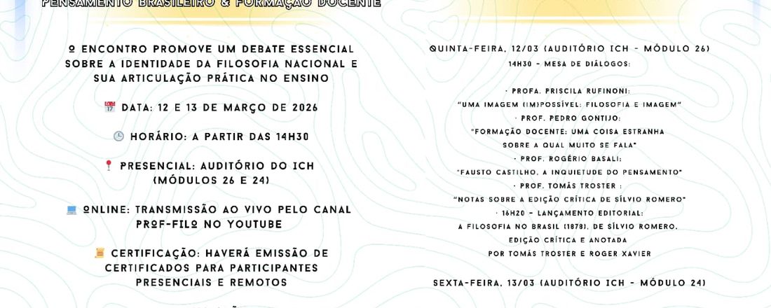 Seminário Pensamento Brasileiro e Formação Docente