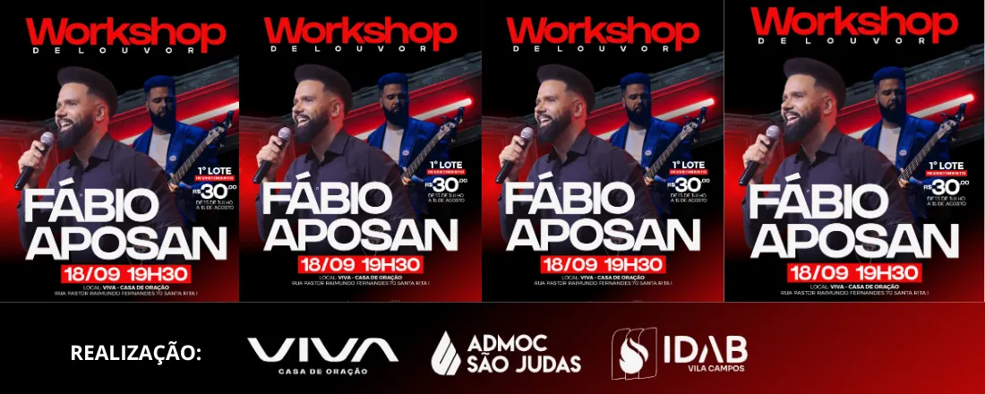 WORKSHOP PARA MINISTÉRIO DE LOUVOR COM FÁBIO APOSAN