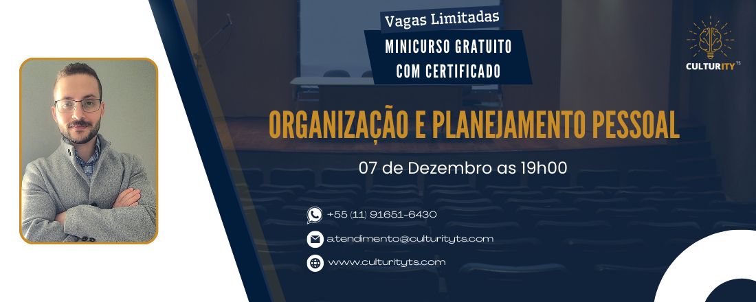 Minicurso Gratuito - Organização e Planejamento Pessoal