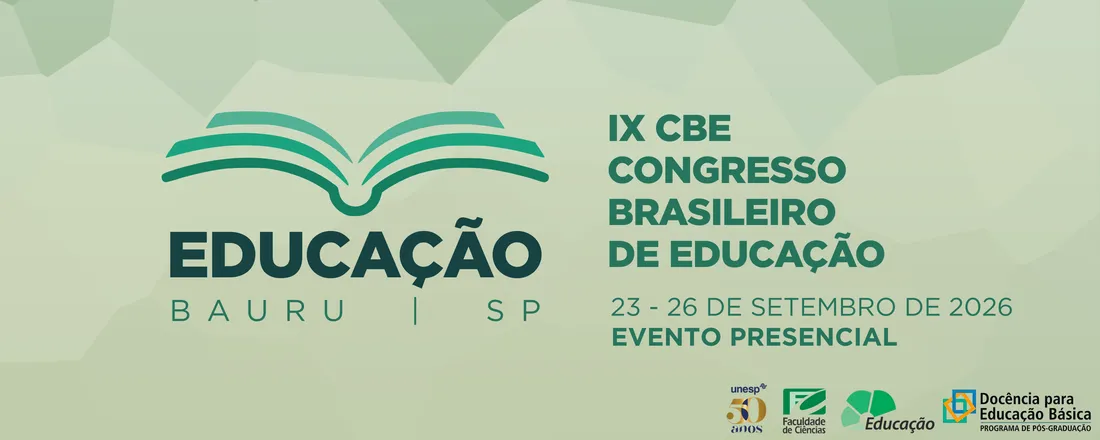 IX Congresso Brasileiro de Educação - CBE 2026