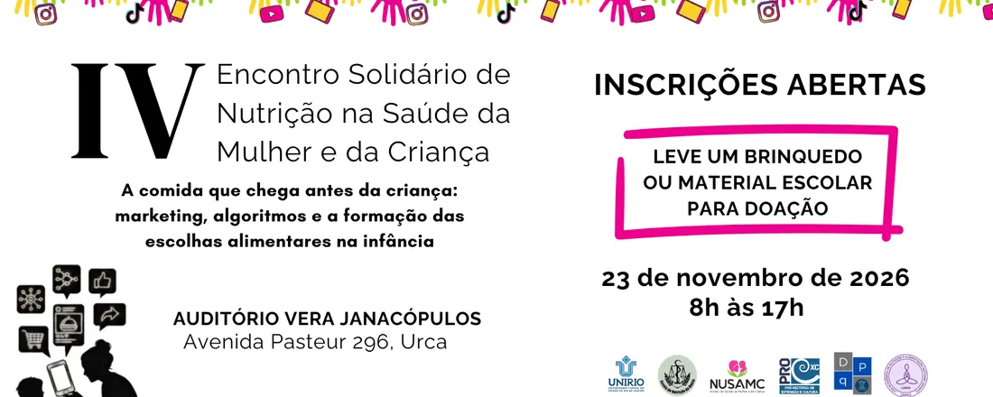 IV Encontro Solidário de Nutrição na Saúde da Mulher e da Criança