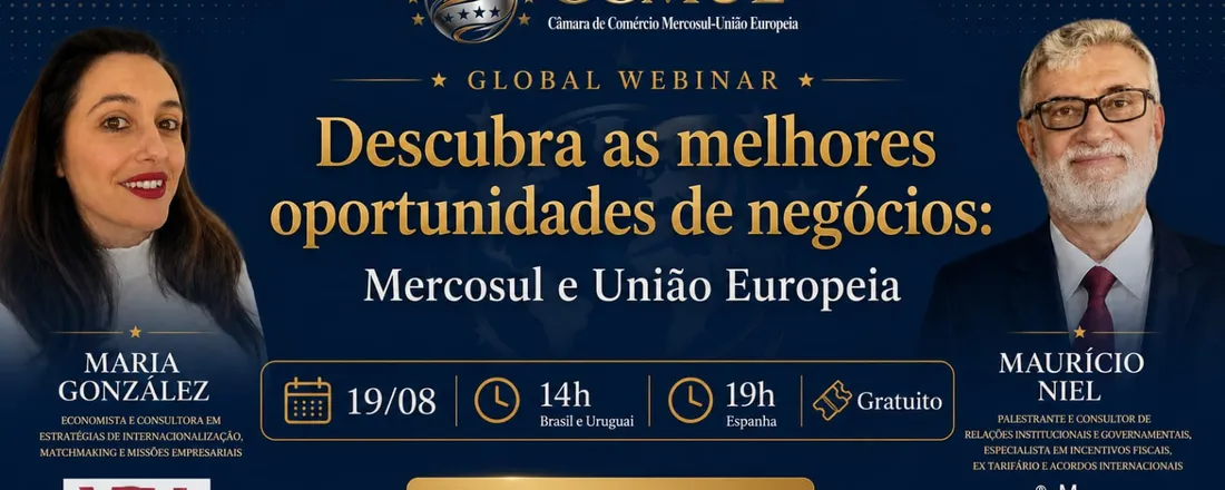 GLOBAL WEBINAR: Descubra as melhores oportunidades de negócios entre Mercosul e União Europeia