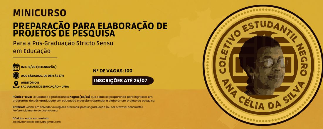 Minicurso: Elaboração de Projetos de Pesquisa para a Pós-Graduação Stricto Sensu em Educação