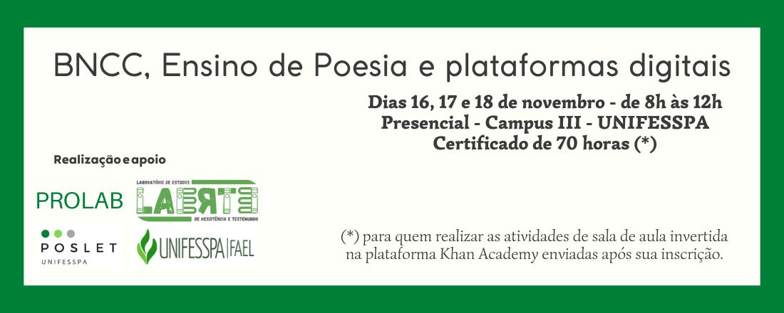 BNCC, Ensino de Poesia e plataformas digitais