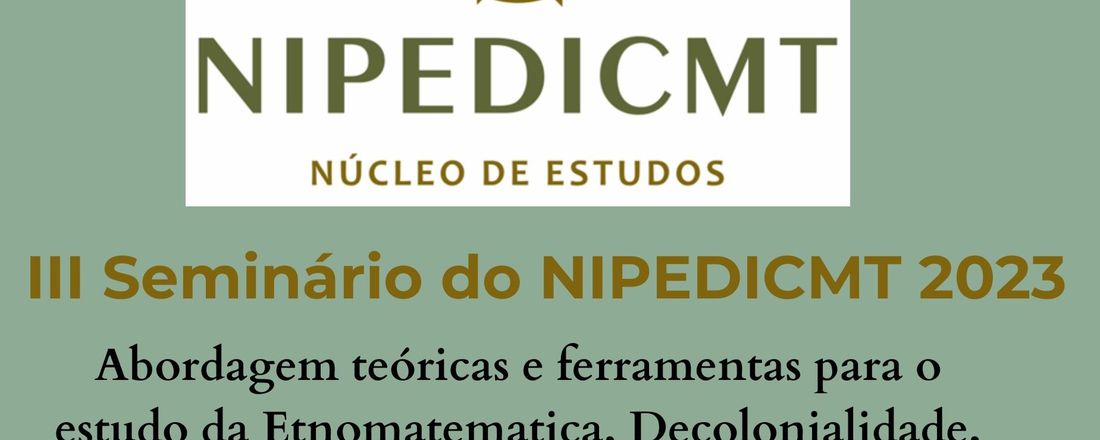 III Seminário do NIPEDICMT 2023