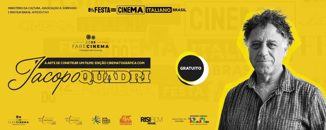 A arte de construir um filme. Edição cinematográfica com Jacopo Quadri