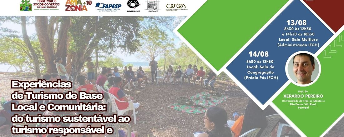 Seminário - Experiências de Turismo de Base Local e Comunitária: do turismo sustentável ao turismo responsável e regenerativo