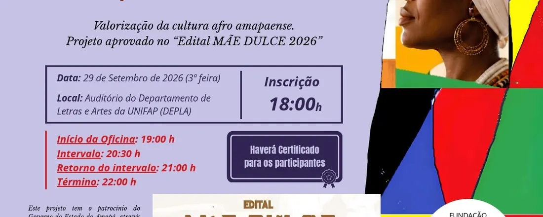 Oficina de Criação e Escrita de Projetos Artísticos e Culturais para Povos de Matriz Africana