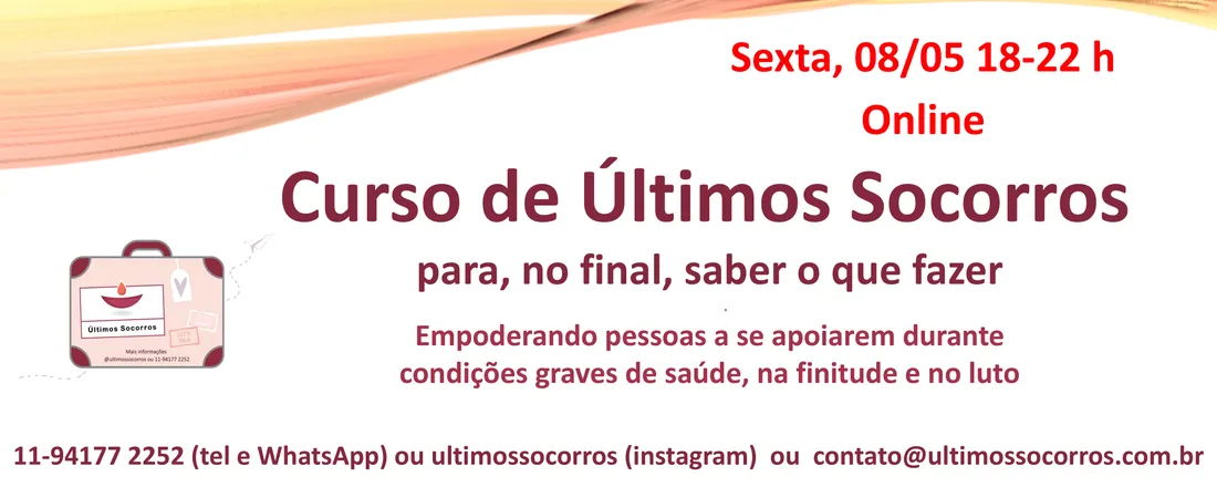 Curso de Últimos Socorros (Online, 08/05)