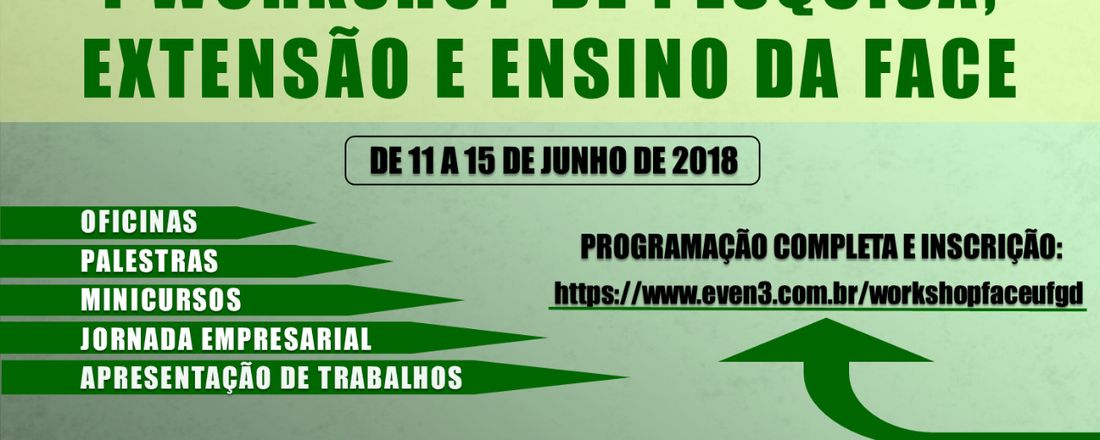 I Workshop de Pesquisa, Extensão e Ensino da FACE/UFGD