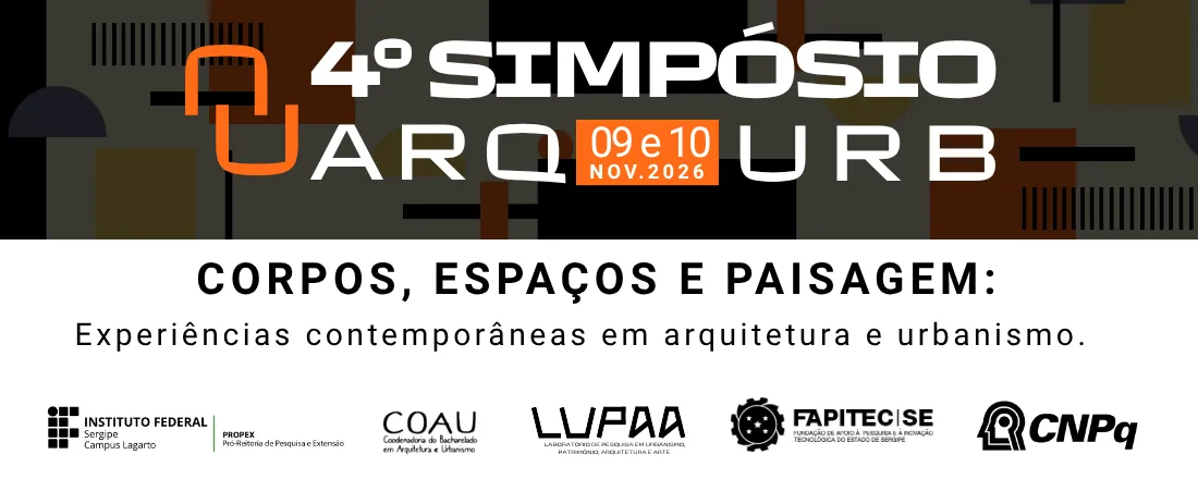 4° SIMPÓSIO DE ARQUITETURA E URBANISMO - IFS CAMPUS LAGARTO