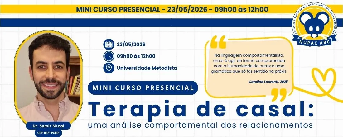 (Mini Curso NUPAC ABC) Terapia de Casal: Uma análise comportamental dos relacionamentos