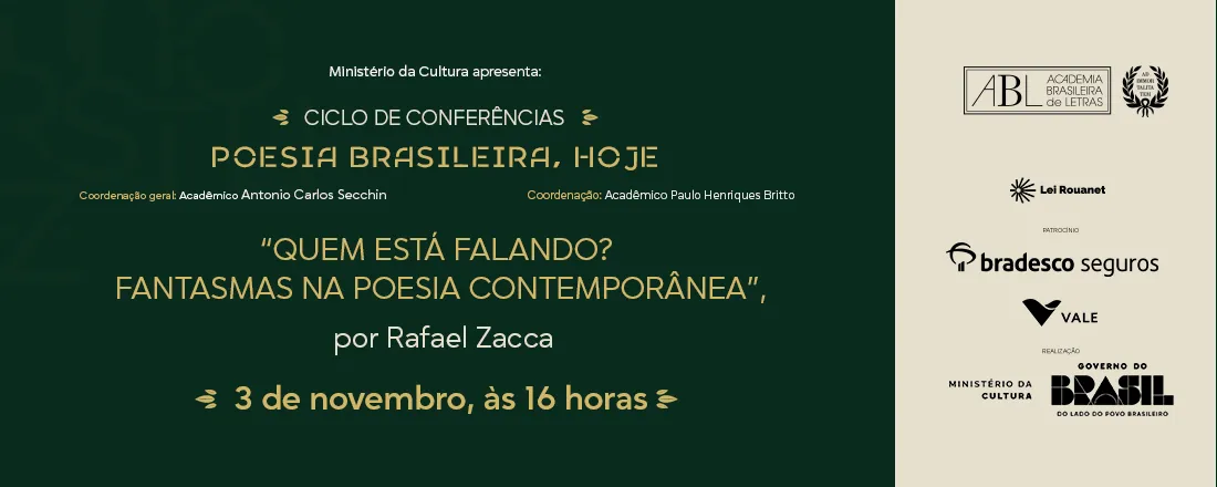 "Quem está falando? Fantasmas na poesia contemporânea"