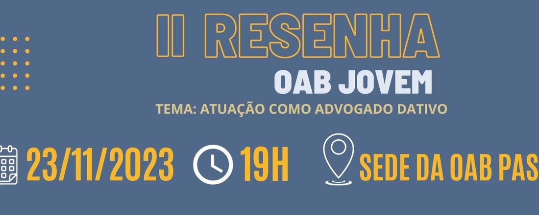 II Resenha OAB Jovem Passos (MG)