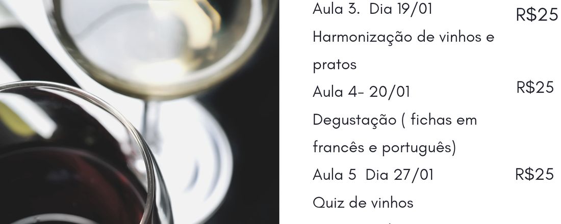 Workshop de degustação de vinhos