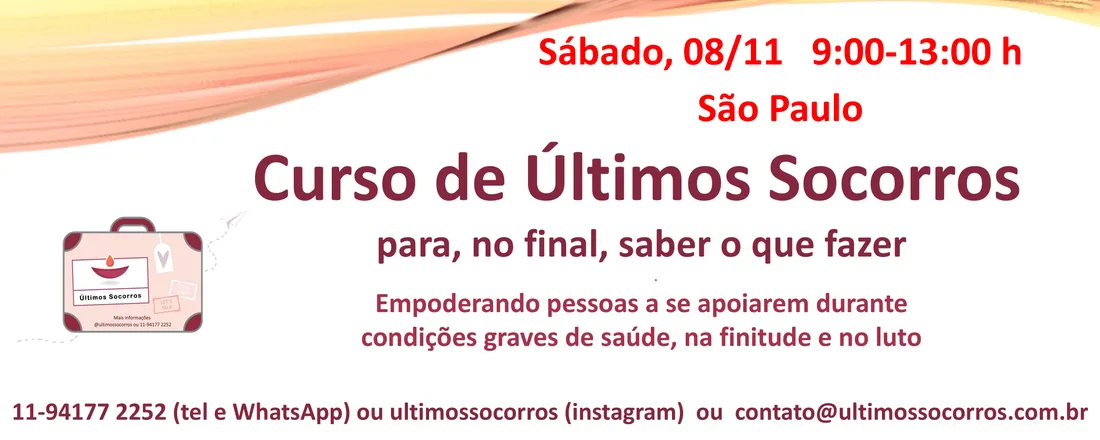 Curso de Últimos Socorros (São Paulo, 08/11)