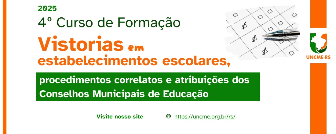 Vistorias em estabelecimentos escolares, procedimentos correlatos e atribuições dos Conselhos Municipais de Educação
