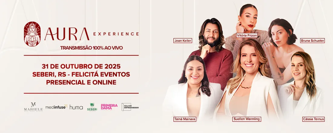 ASSISTA O AURA EXPERIENCE AO VIVO (TRANSMISSÃO 100% ONLINE)