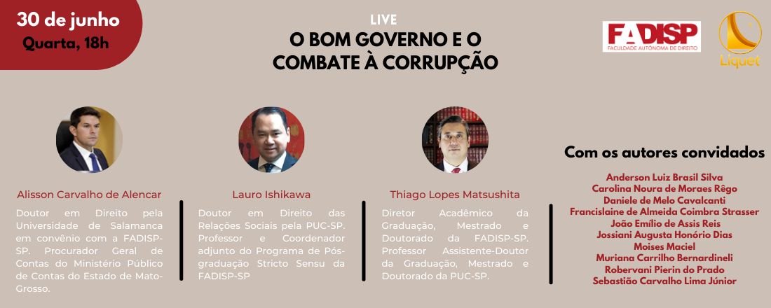 Live O Bom Governo e o Combate à Corrupção