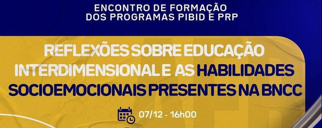 ENCONTRO DE FORMAÇÃO DOS PROGRAMAS PIBID E PRP/FBJ