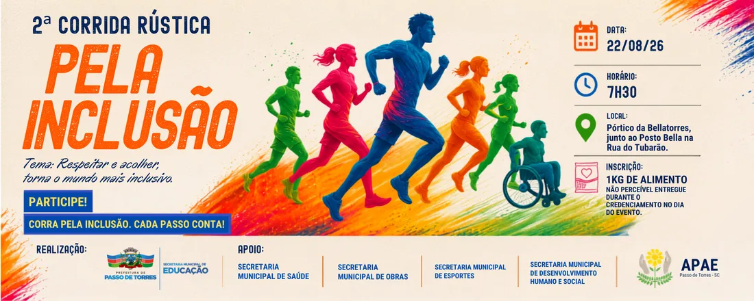 2ª Corrida Rústica pela Inclusão - Kids e 5 Km
