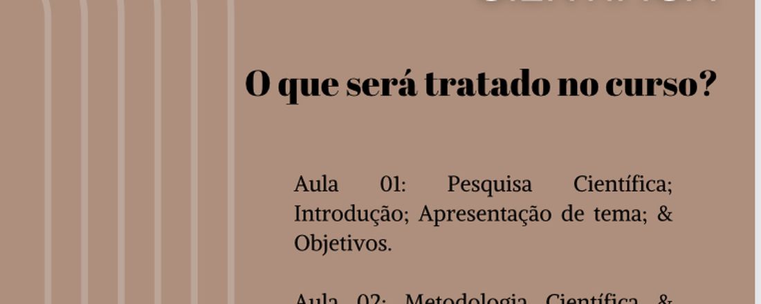 Curso Livre - Metodologia Científica