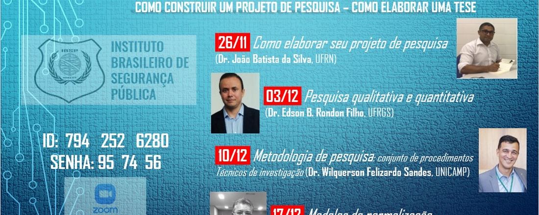 1º Minicurso virtual gratuito IBSP: como construir um projeto de pesquisa – como elaborar uma tese