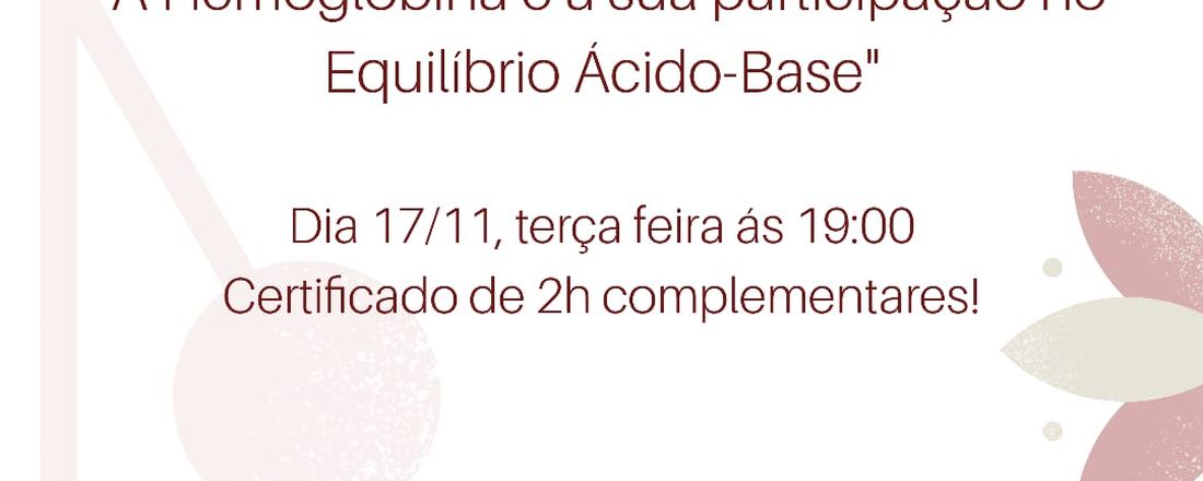 "A hemoglobina e sua participação no equilíbrio ácido-base"