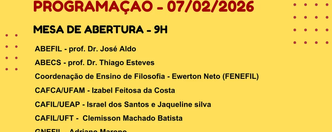 I Pré-Encontro Nacional de Estudantes de Filosofia - Norte