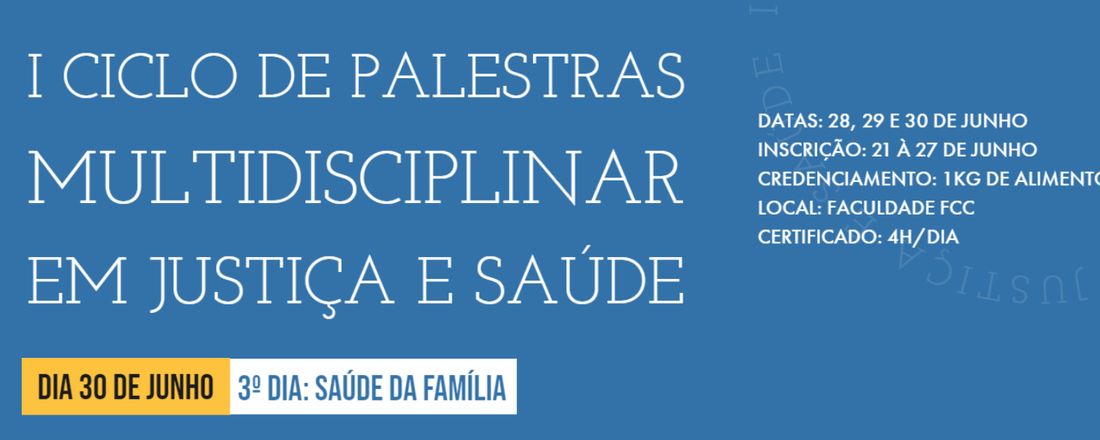 I CPMJS FCC - SAÚDE DA FAMÍLIA