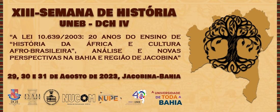 XIII - SEMANA DE HISTÓRIA DCH IV - UNEB JACOBINA