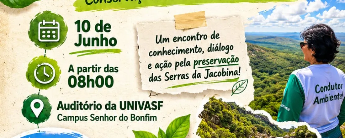 3ª Semana de Meio Ambiente do GEMA e 2º Workshop do GEMA "Caminhos para Conservação das Serras da Jacobina"